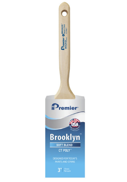 Premier 17303 Brooklyn Flat Sash Paint Brush, 3 Inch
