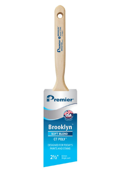 Premier 17292 Brooklyn Soft Angle Paint Brush, Stainless Steel, 2-1/2 Inch