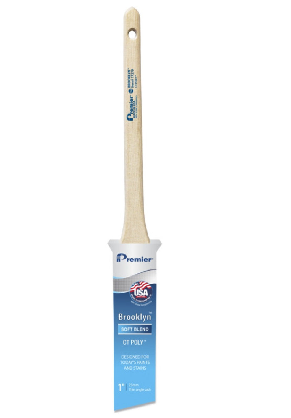 Premier 17279 Brooklyn Thin Angle Sash Paint Brush, 2-1/8 Inch