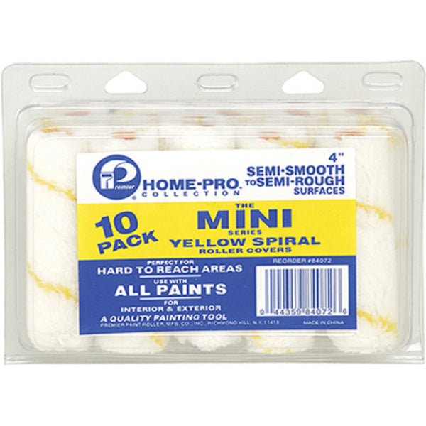 Premier Paint Roller 84072 Yellow Spiral Roller Cover, 4 Inch