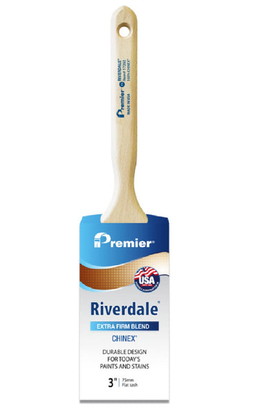 Premier 17263 Riverdale Extra Stiff Flat Paint Brush, 3 Inch