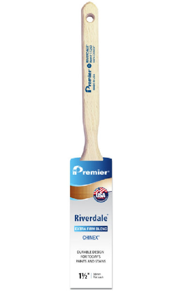 Premier 17260 Riverdale Extra Stiff Flat Paint Brush, 1-1/2 Inch