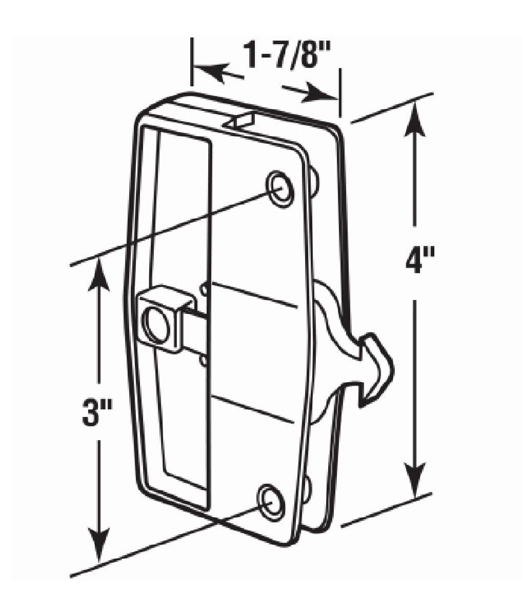 Prime Line A 109 Columbia Sliding Screen Door Handle and Latch, Black