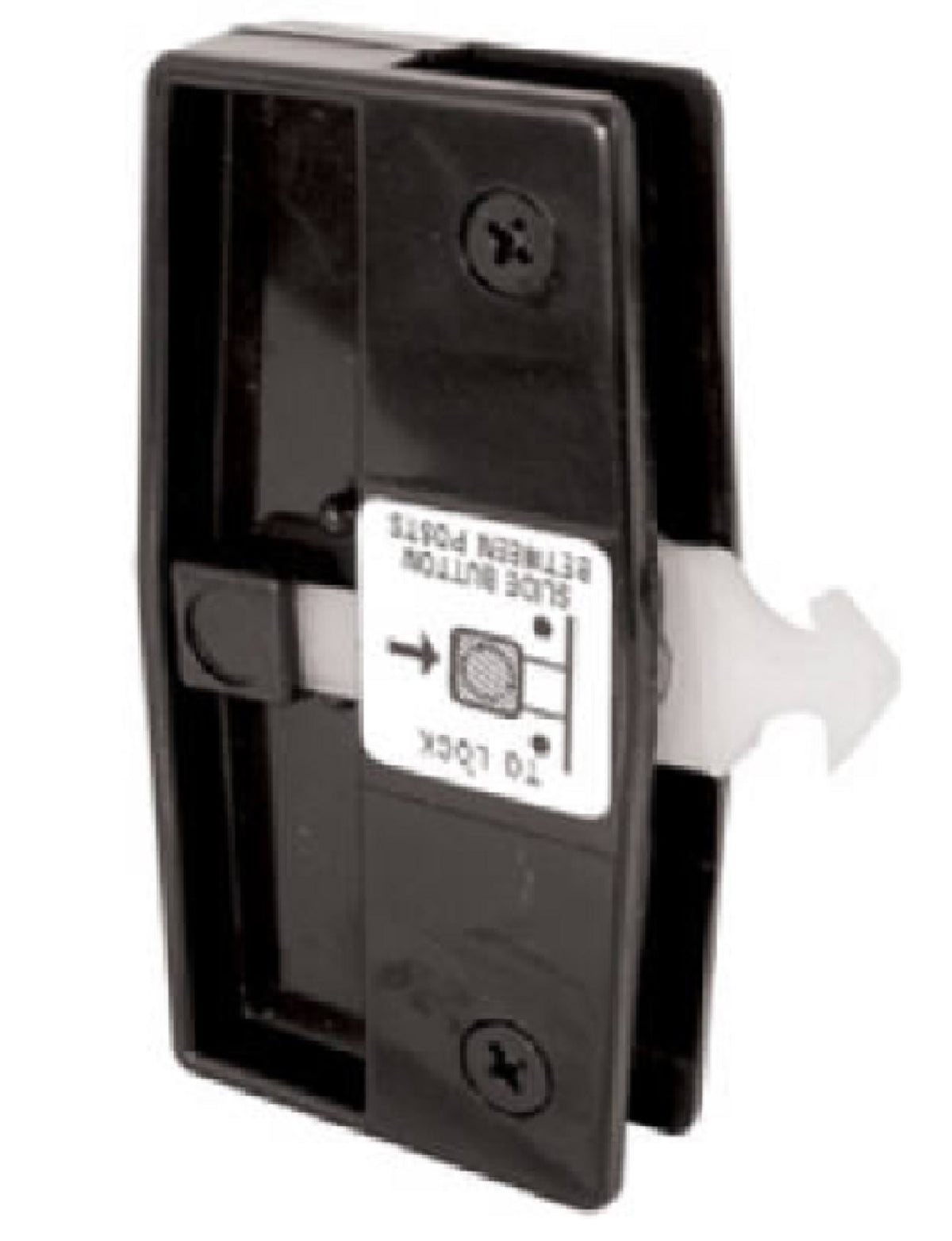 Prime-Line A 165 Screen Door Latch and Pull with Security Lock, Black