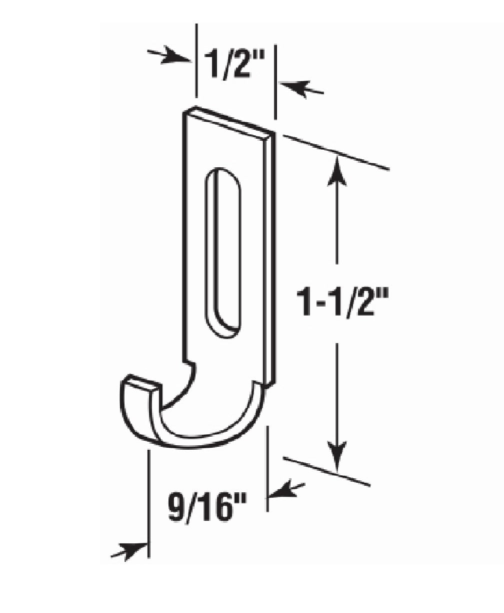 Prime Line A 163 Sliding Screen Door Keeper, Steel