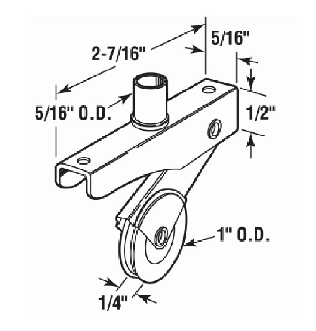 Prime Line B 701 Sliding Screen Door Roller, Nylon/Steel