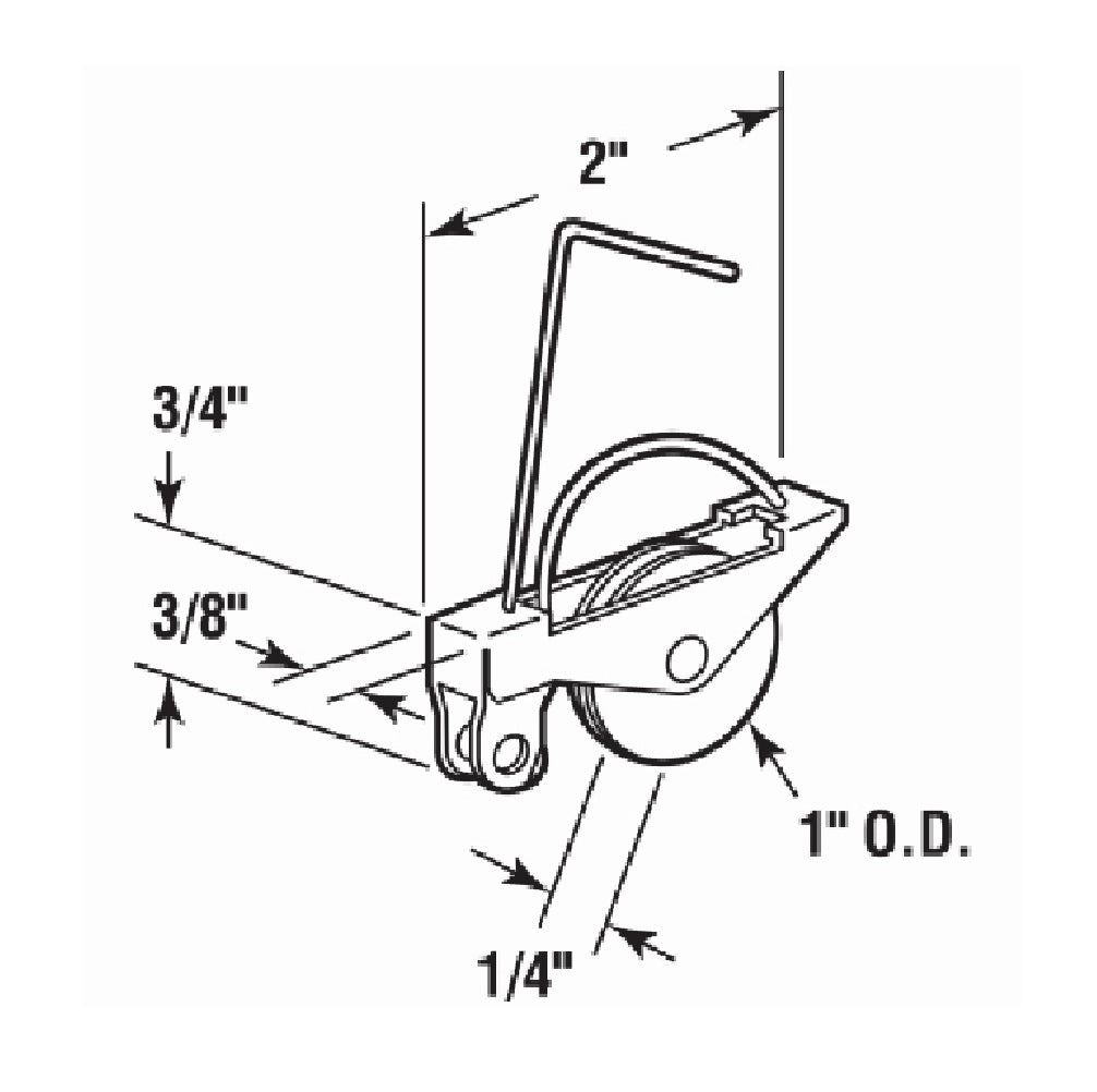 Prime Line B 541 Sliding Screen Door Roller, 2-Pack
