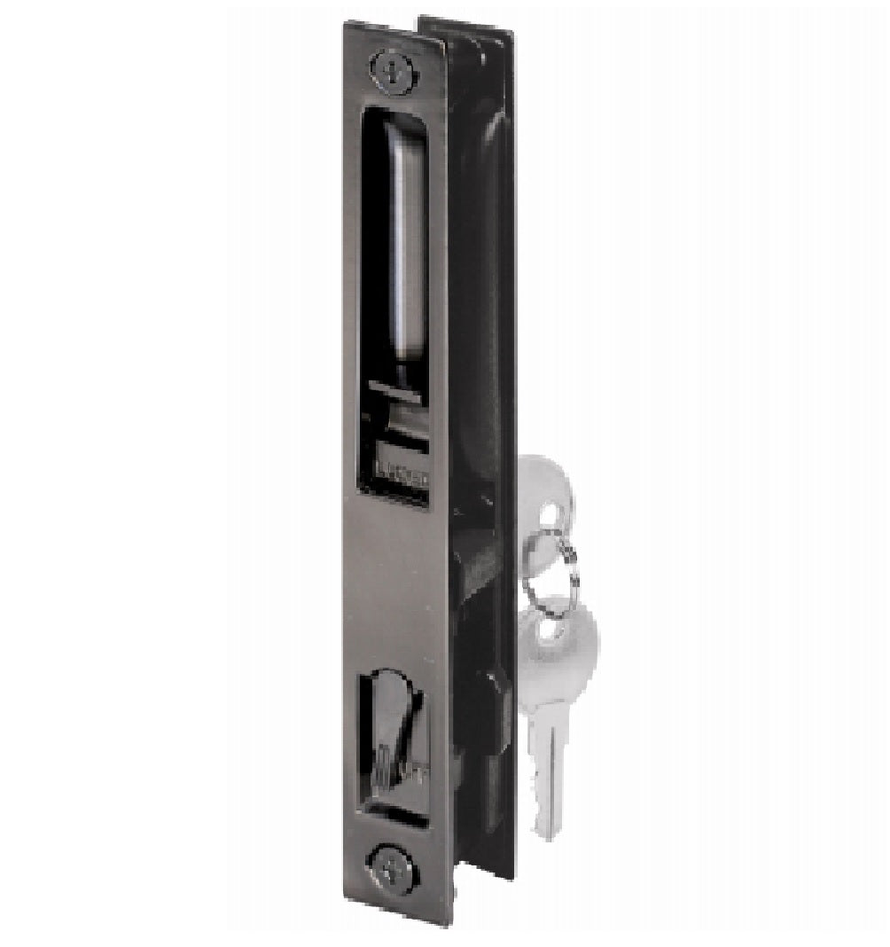 Prime Line C 1033 Patio Door Flush Handle with Hook Latch Assortment, Black