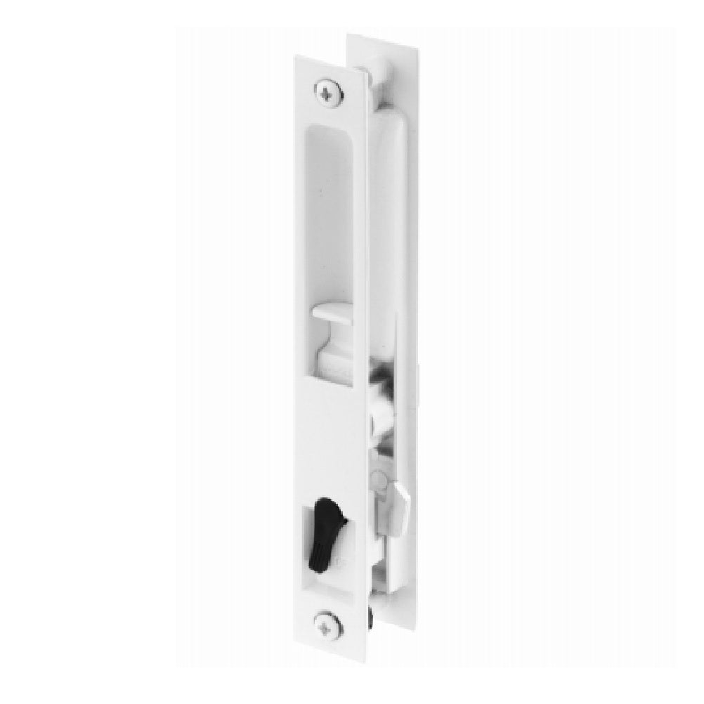 Prime Line C 1226 Sliding Door Flush Latch, White