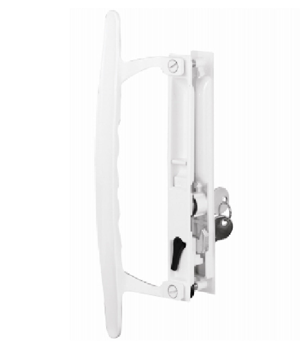 Prime Line C 1197 Sliding Glass Door Handle Set, White