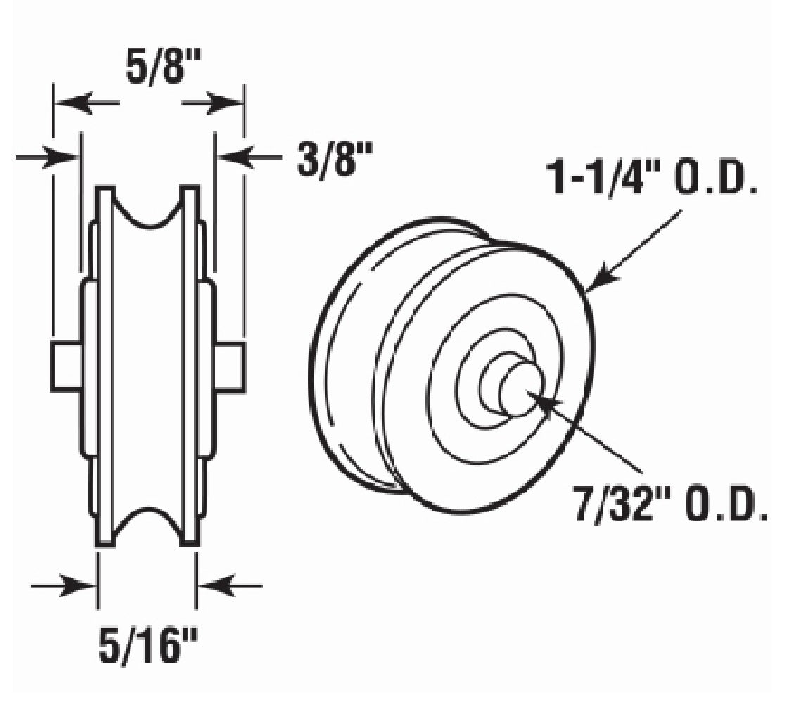 Prime-Line D 1765 Ball Bearing Rollers, Steel