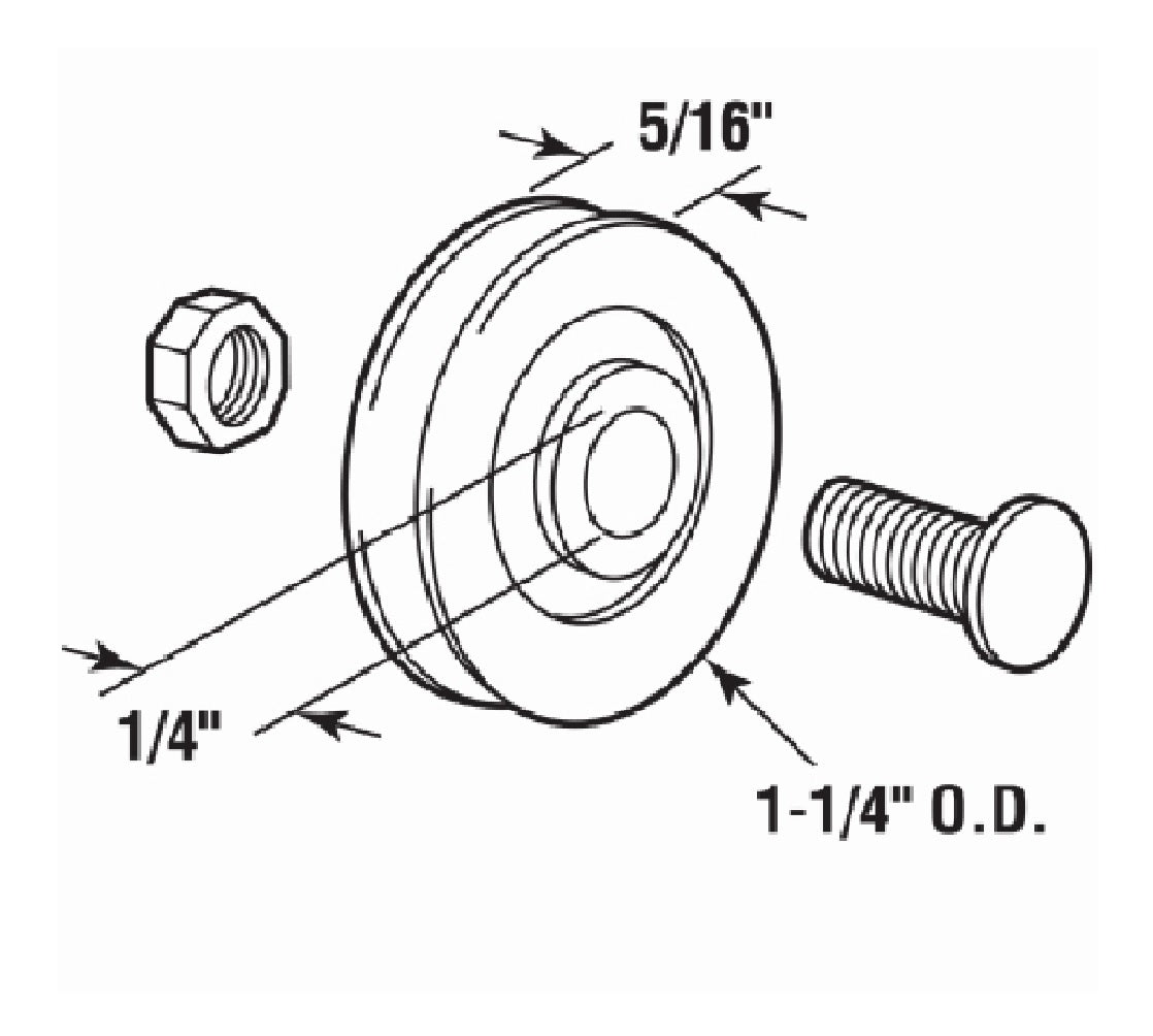 Prime Line D 1504 Steel Ball Bearing Rollers, 1-1/4 Inch
