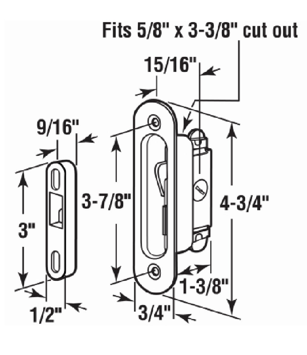 Prime Line E 2079 Mortise Lock, 3-7/8 Inch – Toolbox Supply