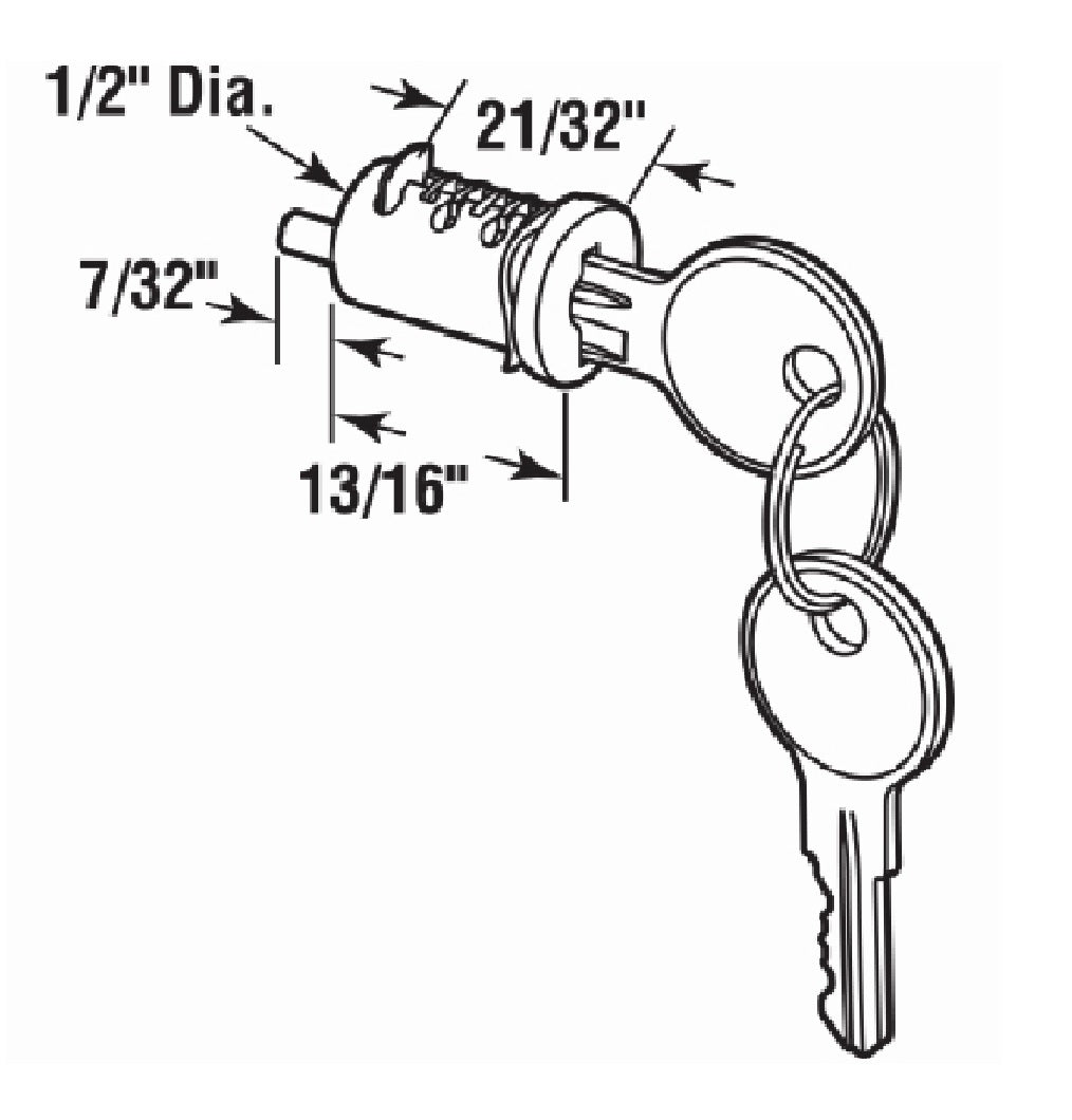 Prime-Line E 2005 Patio Door Cylinder Lock, 1 Inch