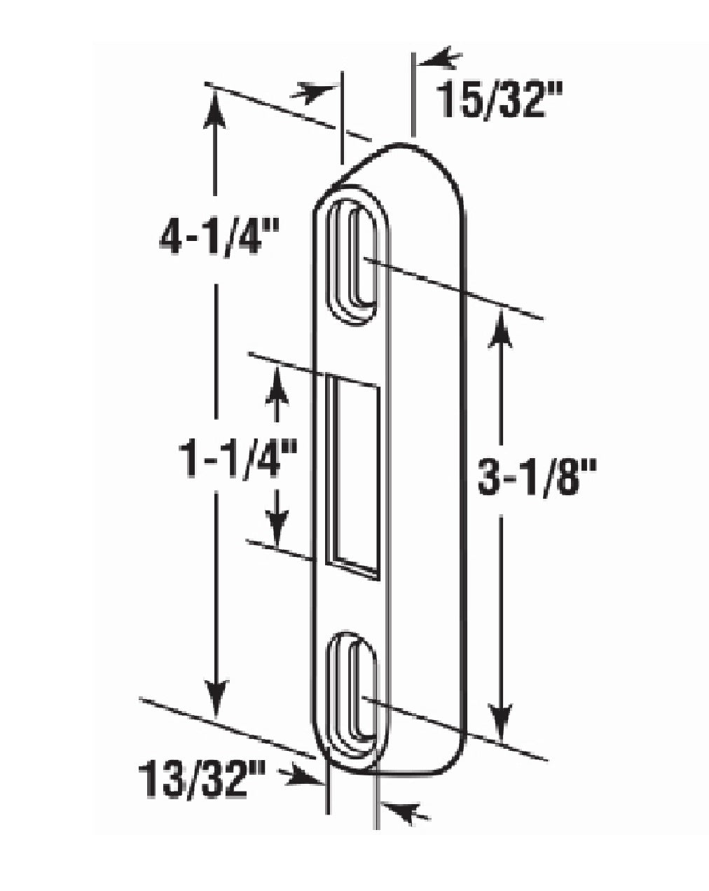 Prime Line E 2125 Sliding Patio Door Keeper, Zinc