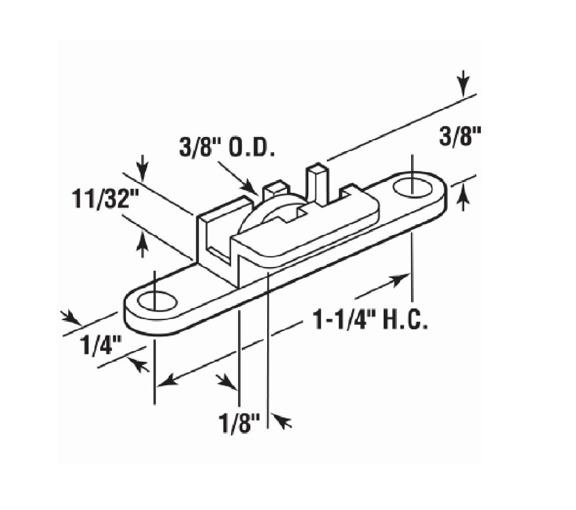Prime-Line G 3038 Sliding Window Roller, 3/8 Inch