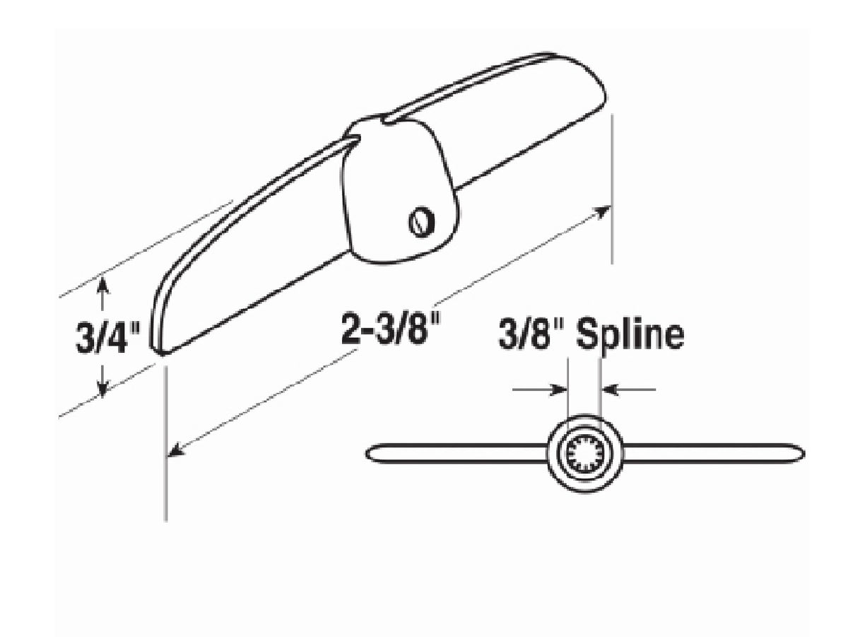 Prime Line H 3625 Casement Tee Handle, Bronze