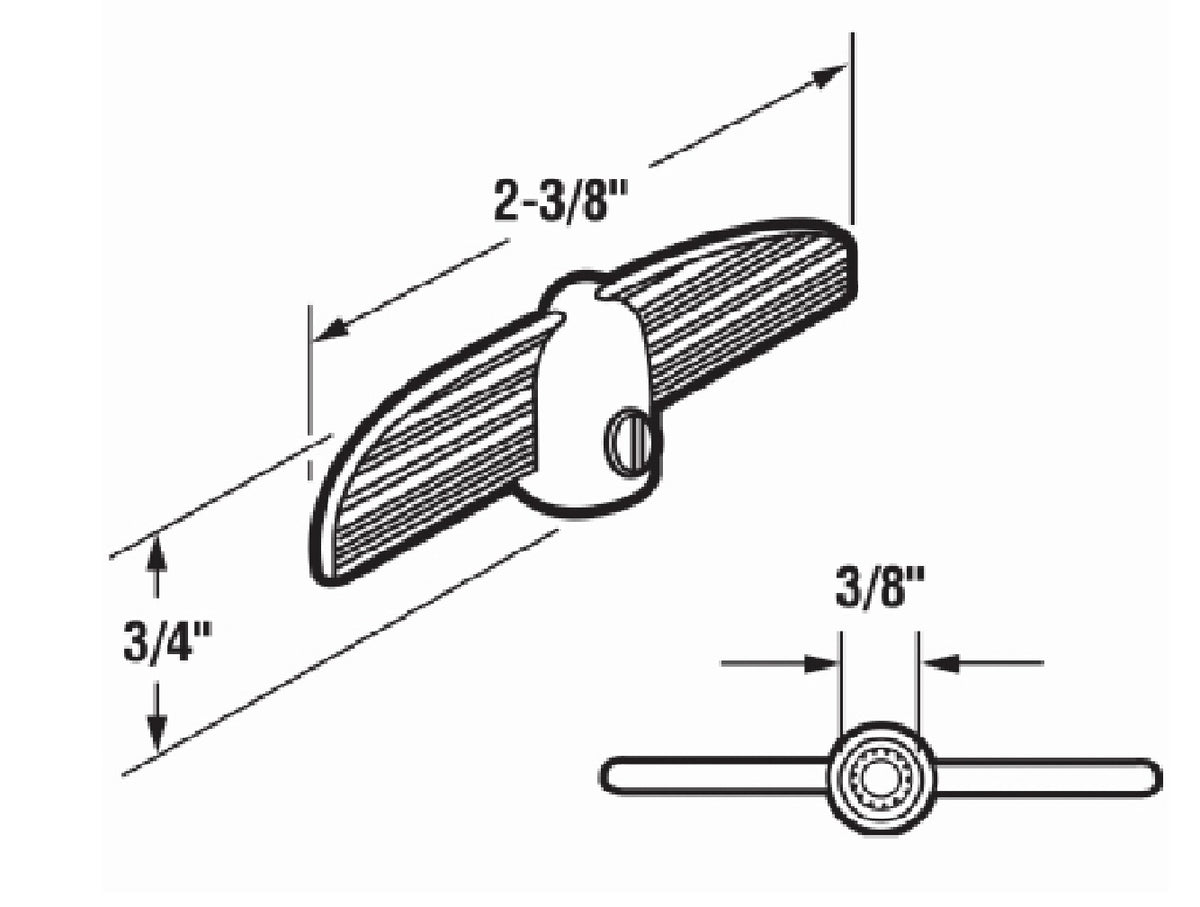 Prime Line H 3715 Casement Tee Handle, White