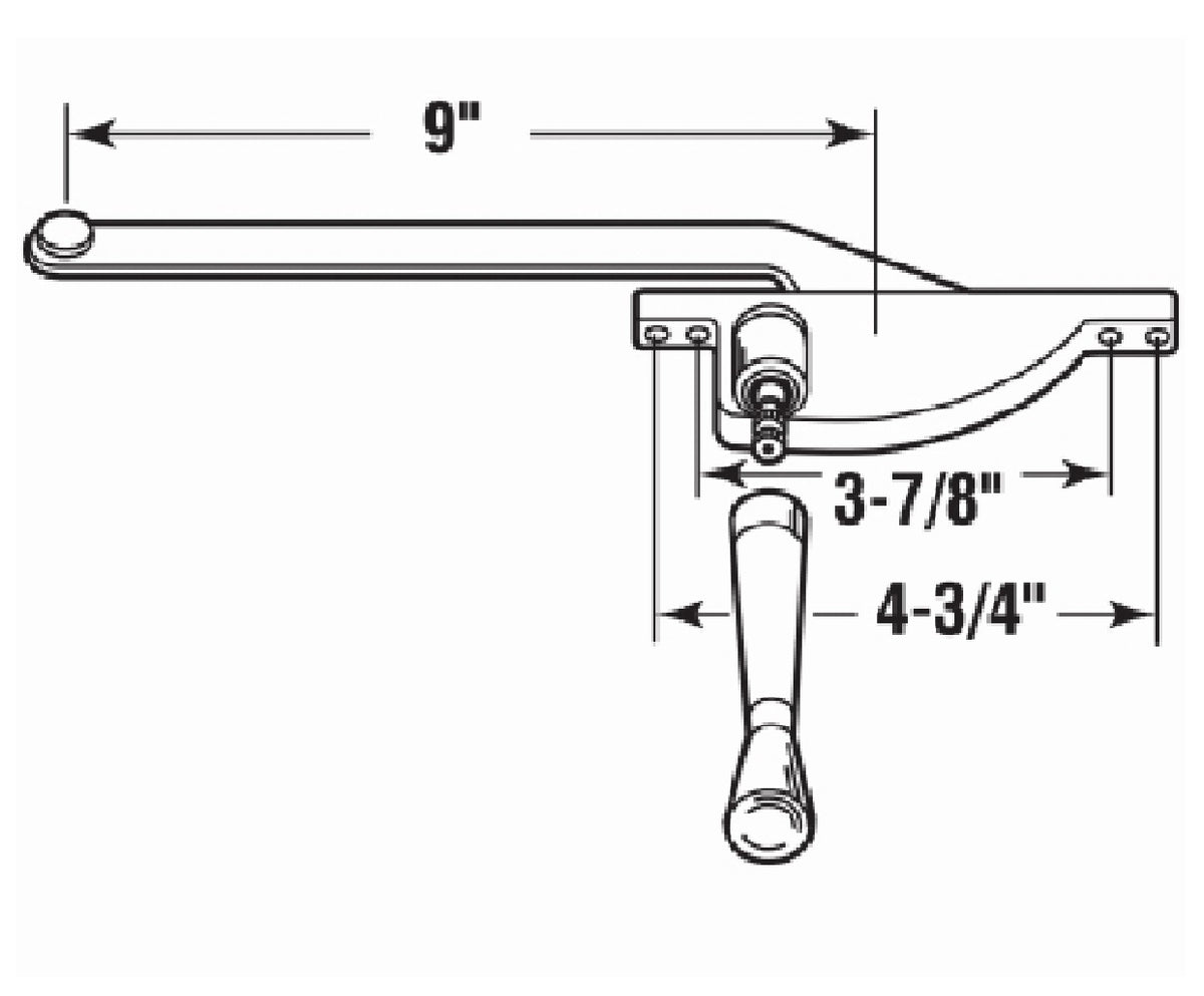 Prime Line H 3508 Casement Window Operator, 9 Inch