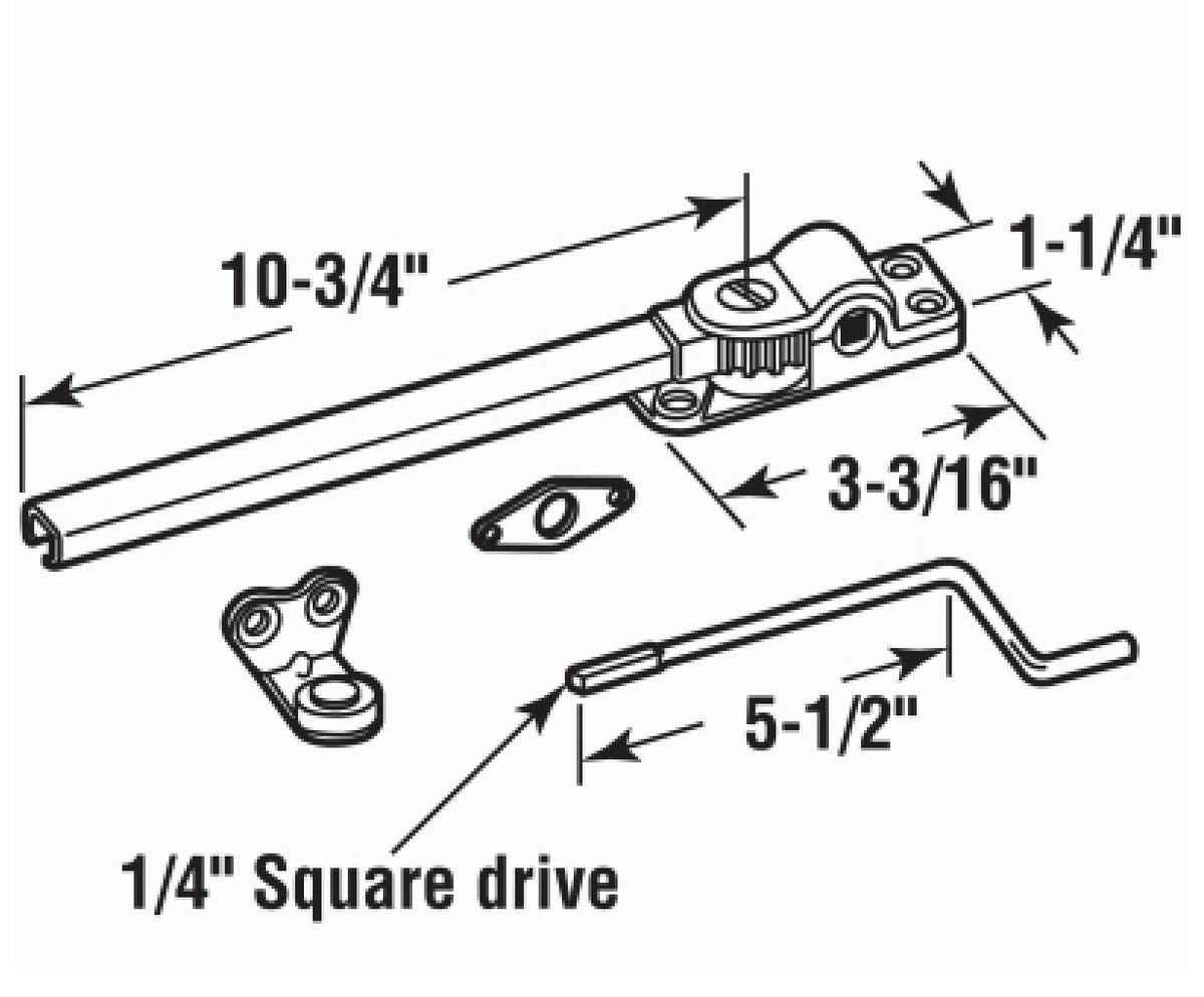Prime-Line H 3528 Casement Windows Operator, Steel
