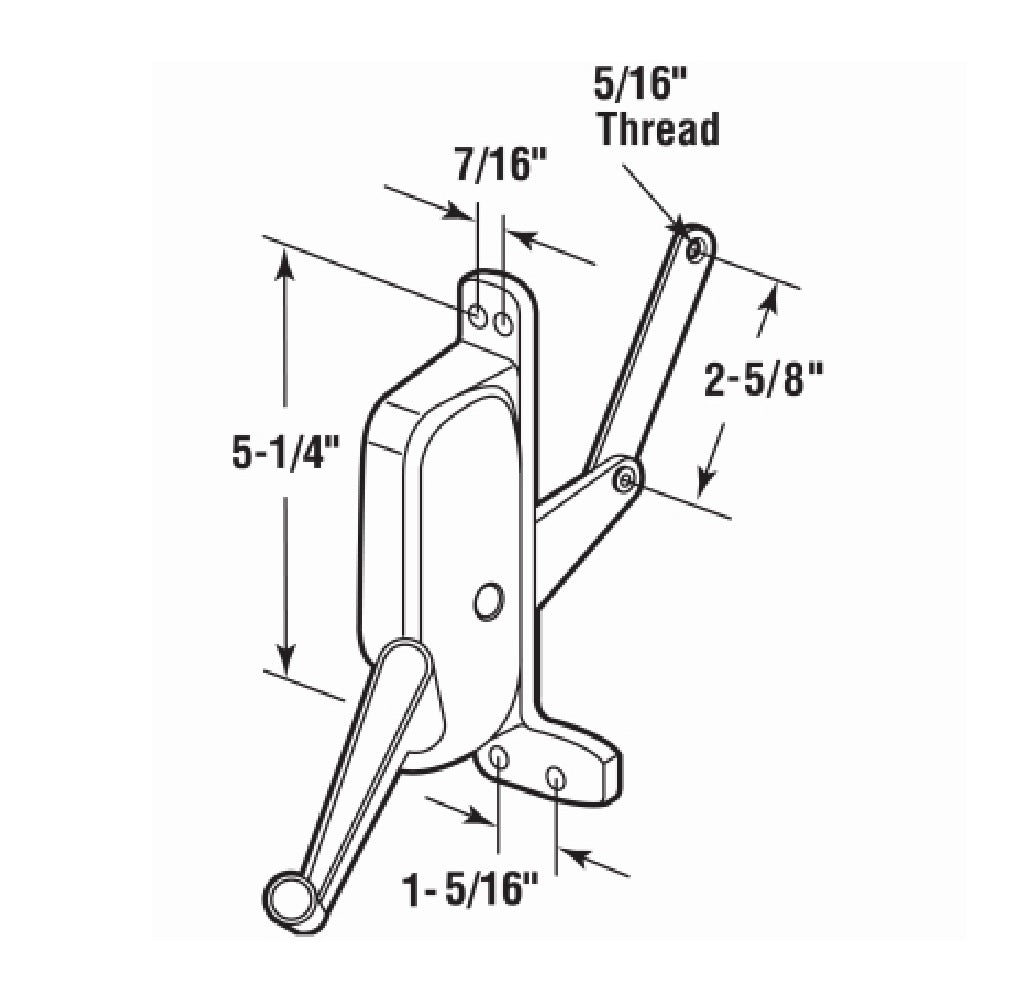 Prime Line H 3669 Pan American Awning Window Operator, Aluminum