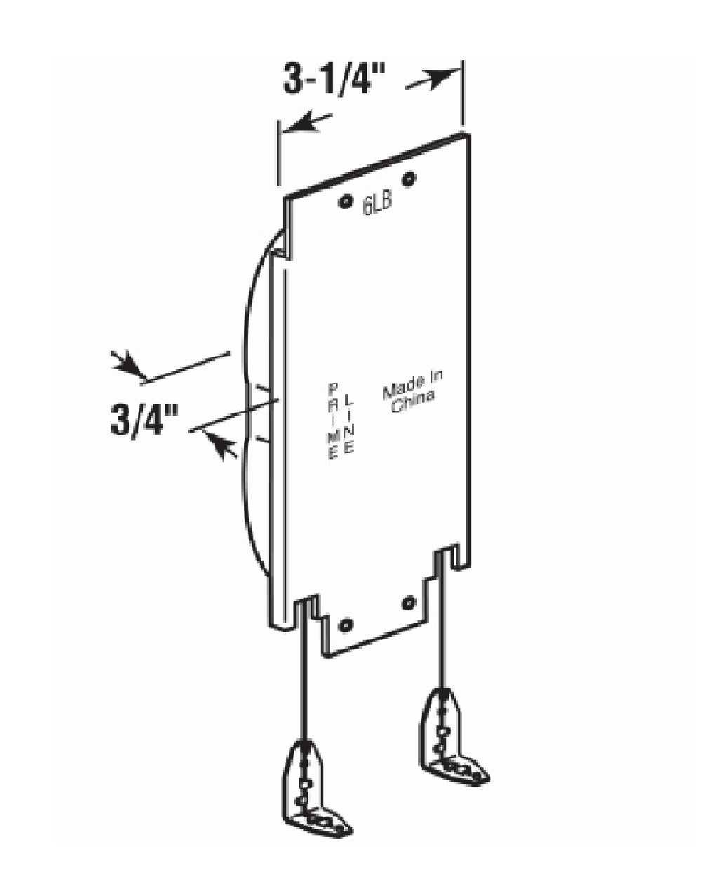 Prime Line R 7083 Drawer Track Guide Kit, 3/4 In W