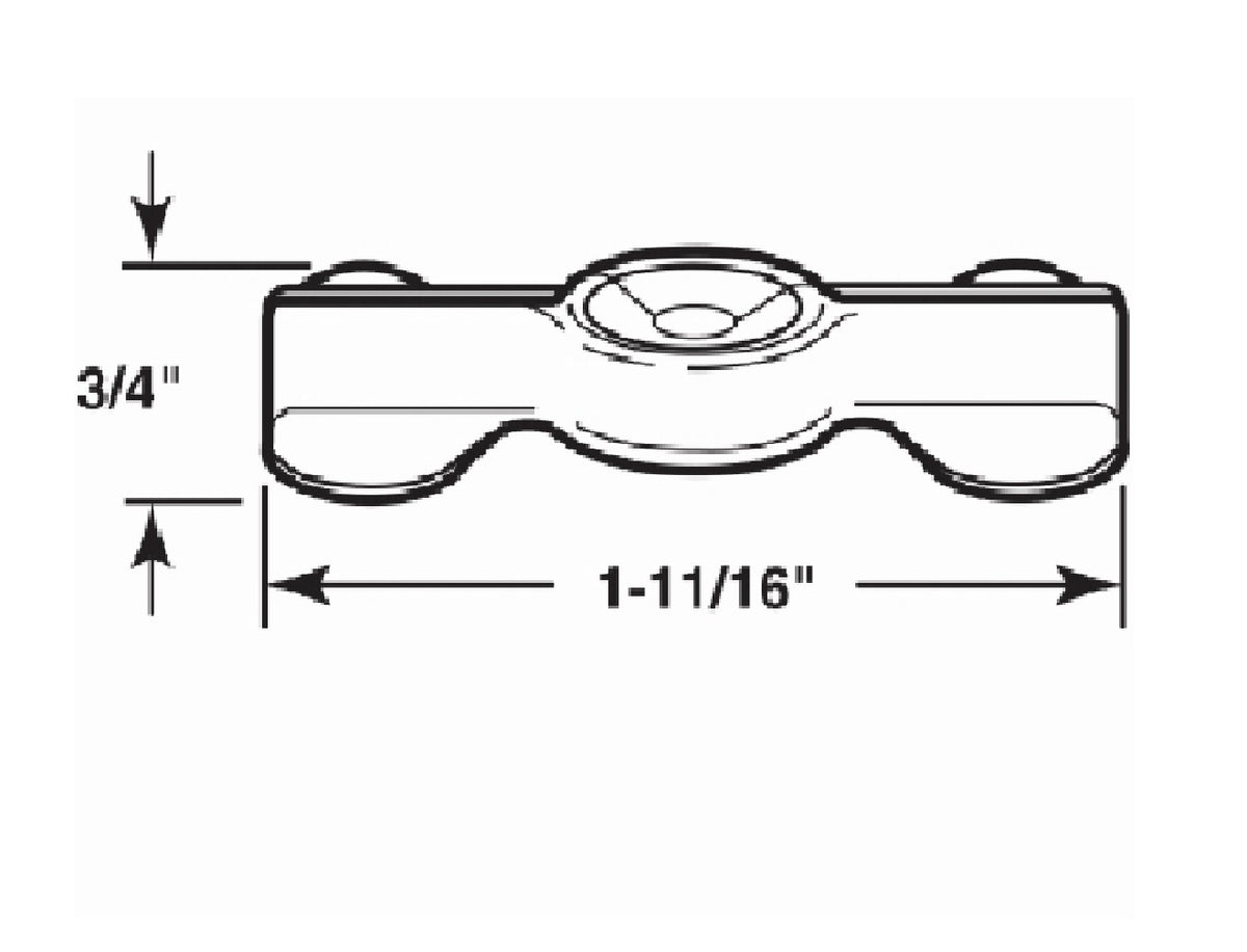 Prime-Line L 5772 Double-Winged Flush Window Retainer Clips, Steel