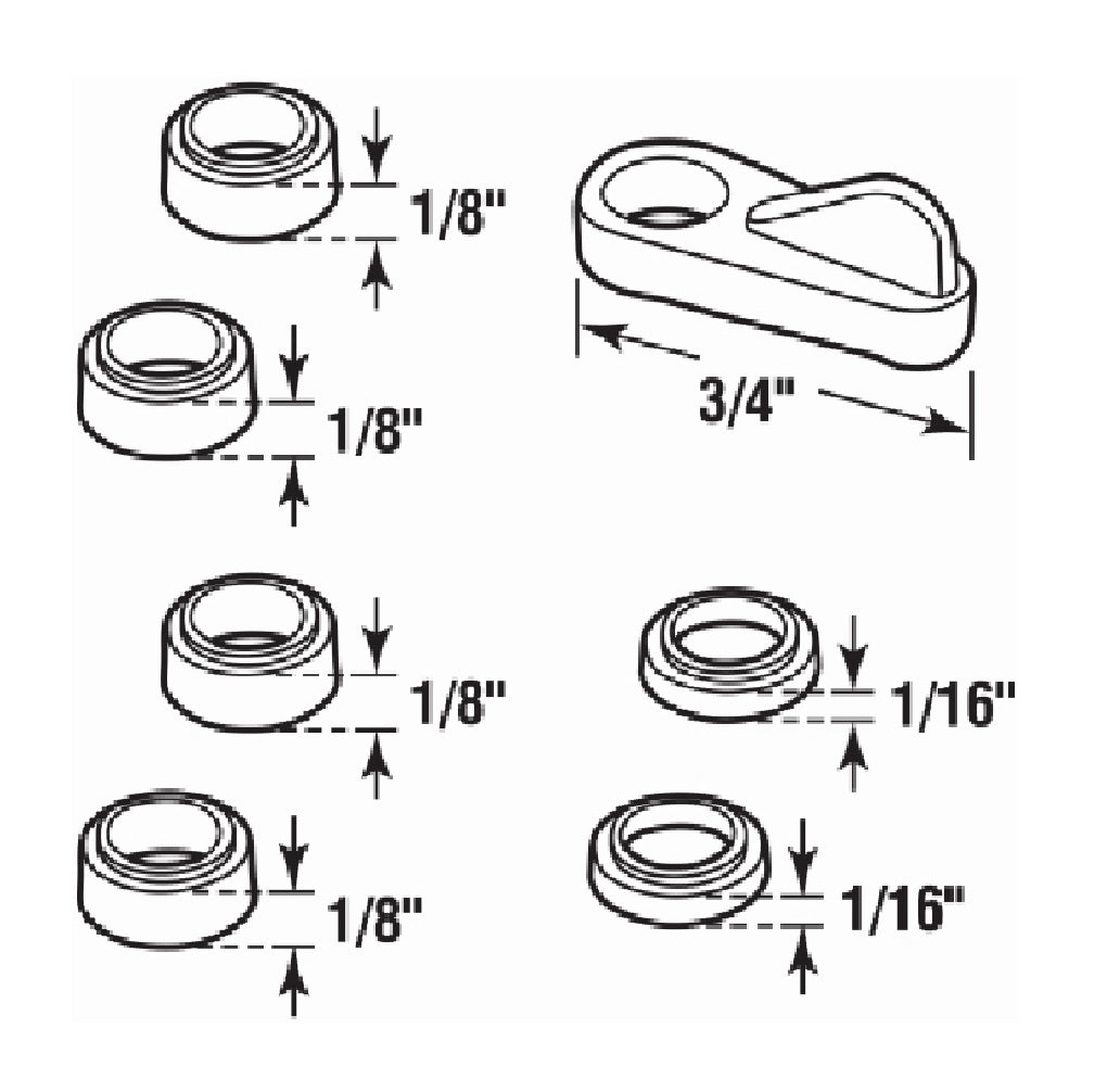 Prime-Line L 5924 Universal Screen Clips, White