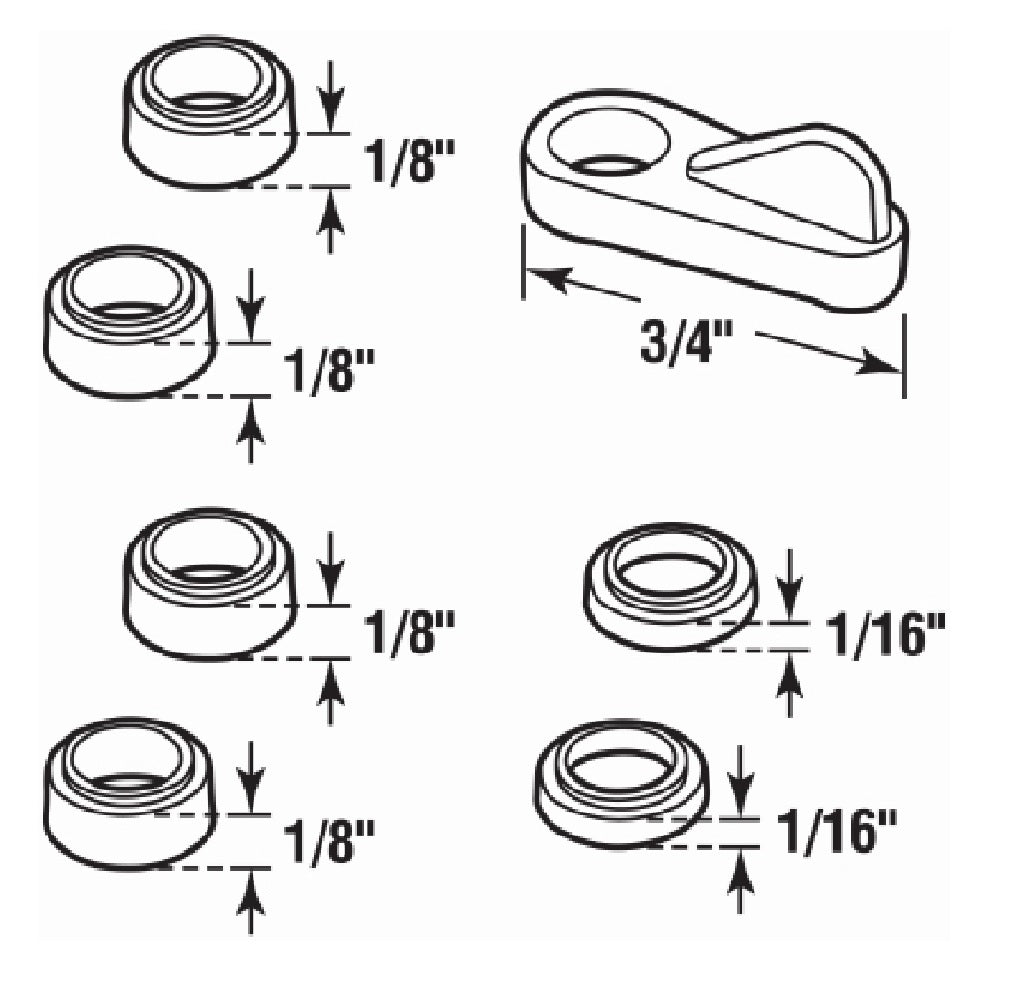 Prime-Line L 5931 Universal Screen Clips, White