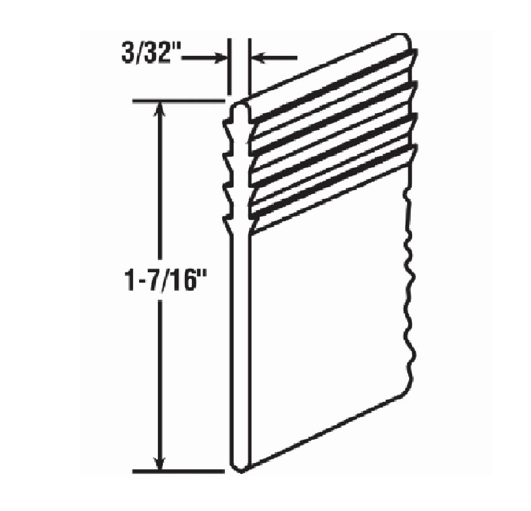 Prime-Line M 6229 Shower Door Bottom Sweep, Clear, Vinyl