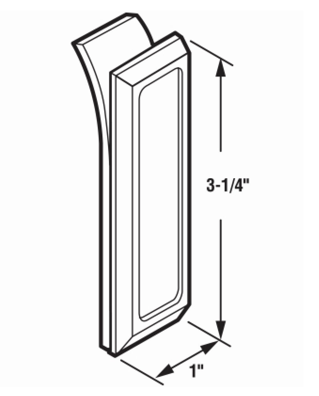 Prime Line M 6102 Sliding Medicine Cabinet Door Pull, Clear, 2-Pack