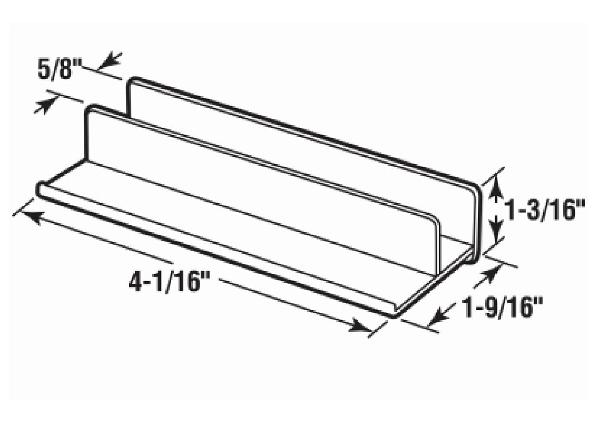 Prime Line M 6221 Sliding Shower Door Bottom Guide, 5/8 Inch