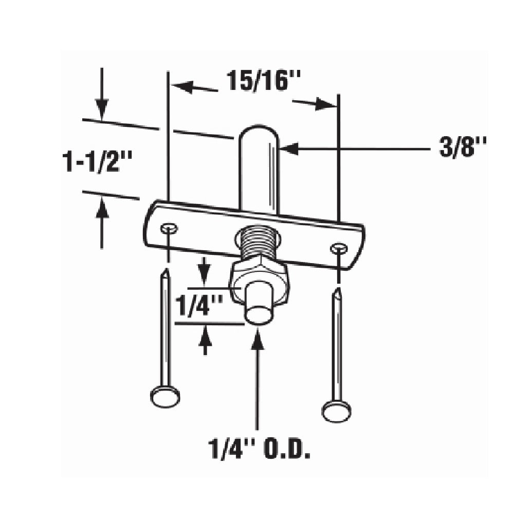 Prime Line N 6613 Bi-Fold Closet Bottom Pivot, Steel