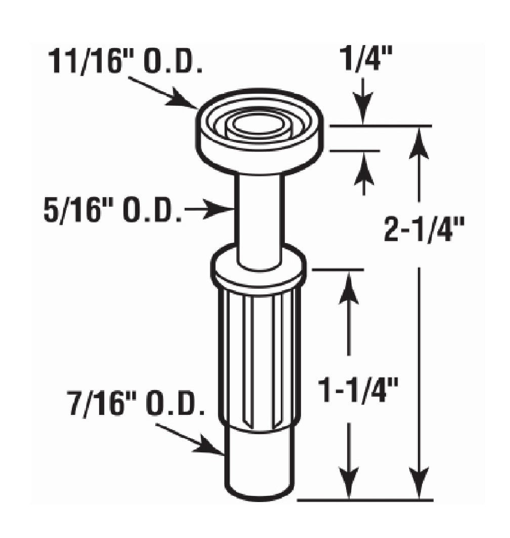 Prime Line N 7130 Bi-Fold Closet Top Roller Guide