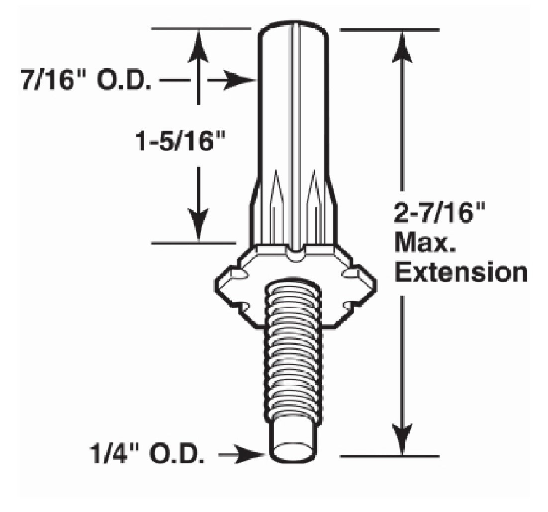 Prime Line N 6707 Bi-Fold Door Bottom Pivot, 7/16 Inch