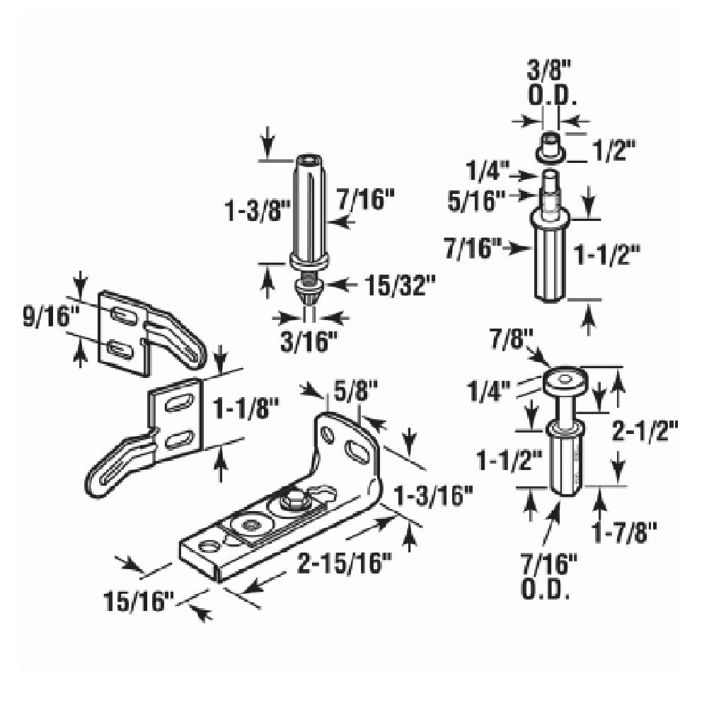 Prime-Line N 7530 Bi-Fold Door Hardware Repair Kit