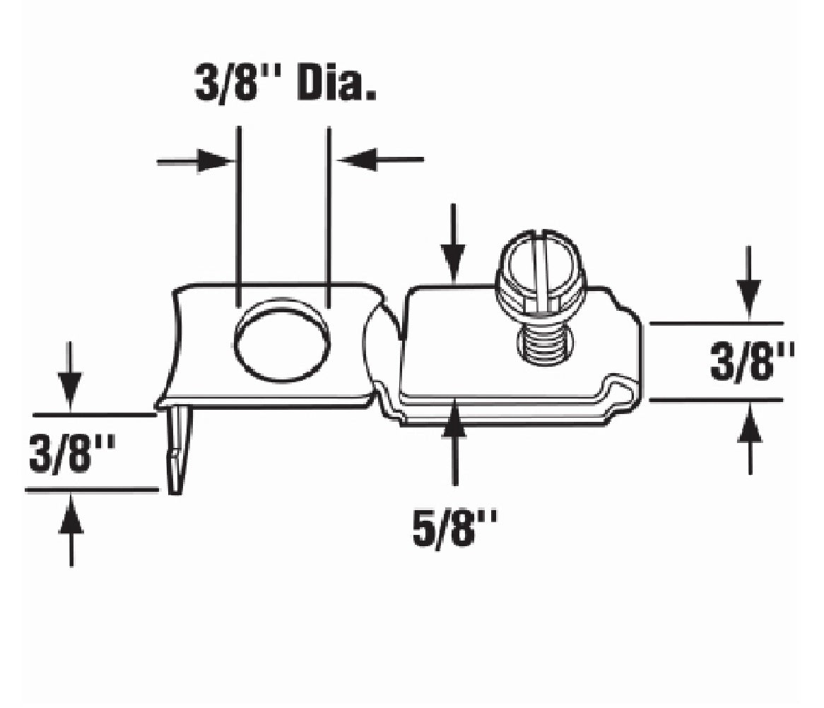 Prime Line N 6640 Bi-Fold Top or Bottom Pivot Bracket, Steel