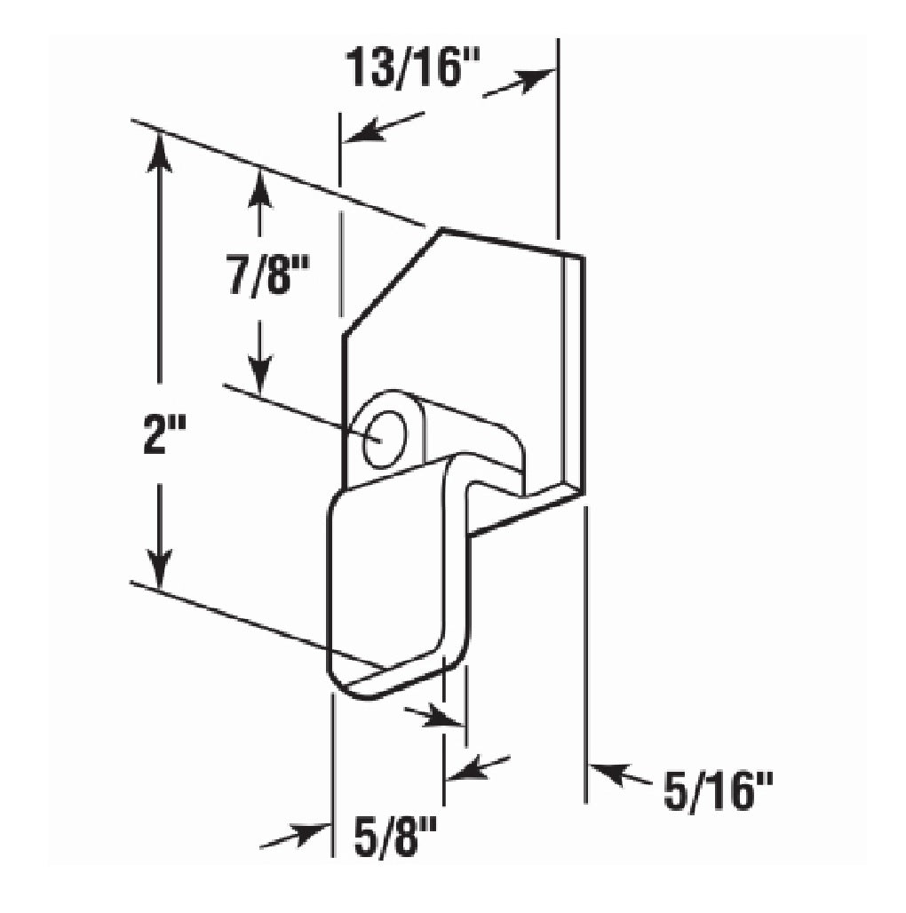 Prime-Line N 6558 Closet Door Bottom Guide, Nylon