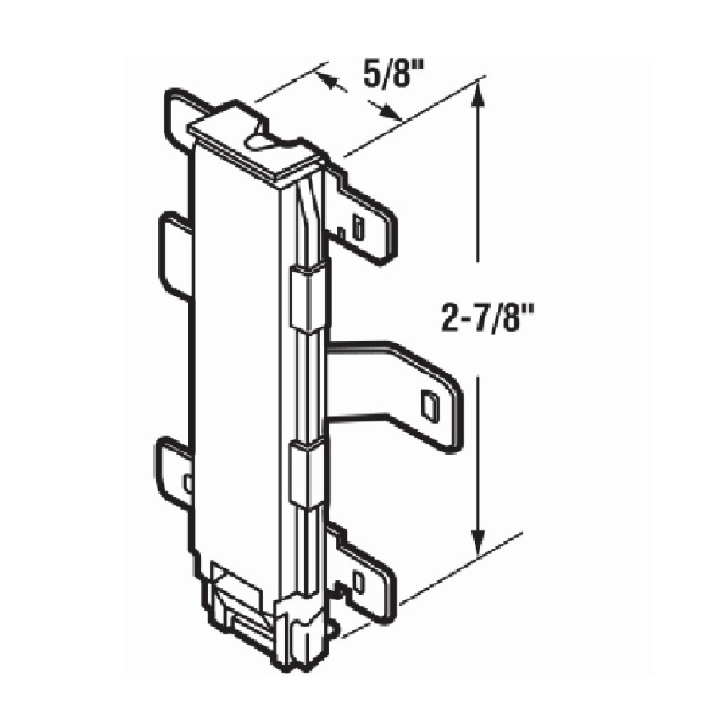 Prime-Line N 6603 Closet Door Bottom Guide, Steel and Plastic