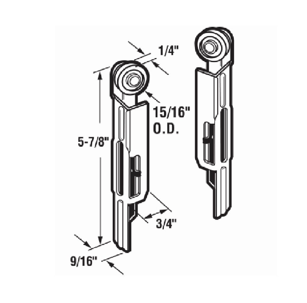 Prime-Line N 6849 Closet Door Roller Set, 15/16 Inch