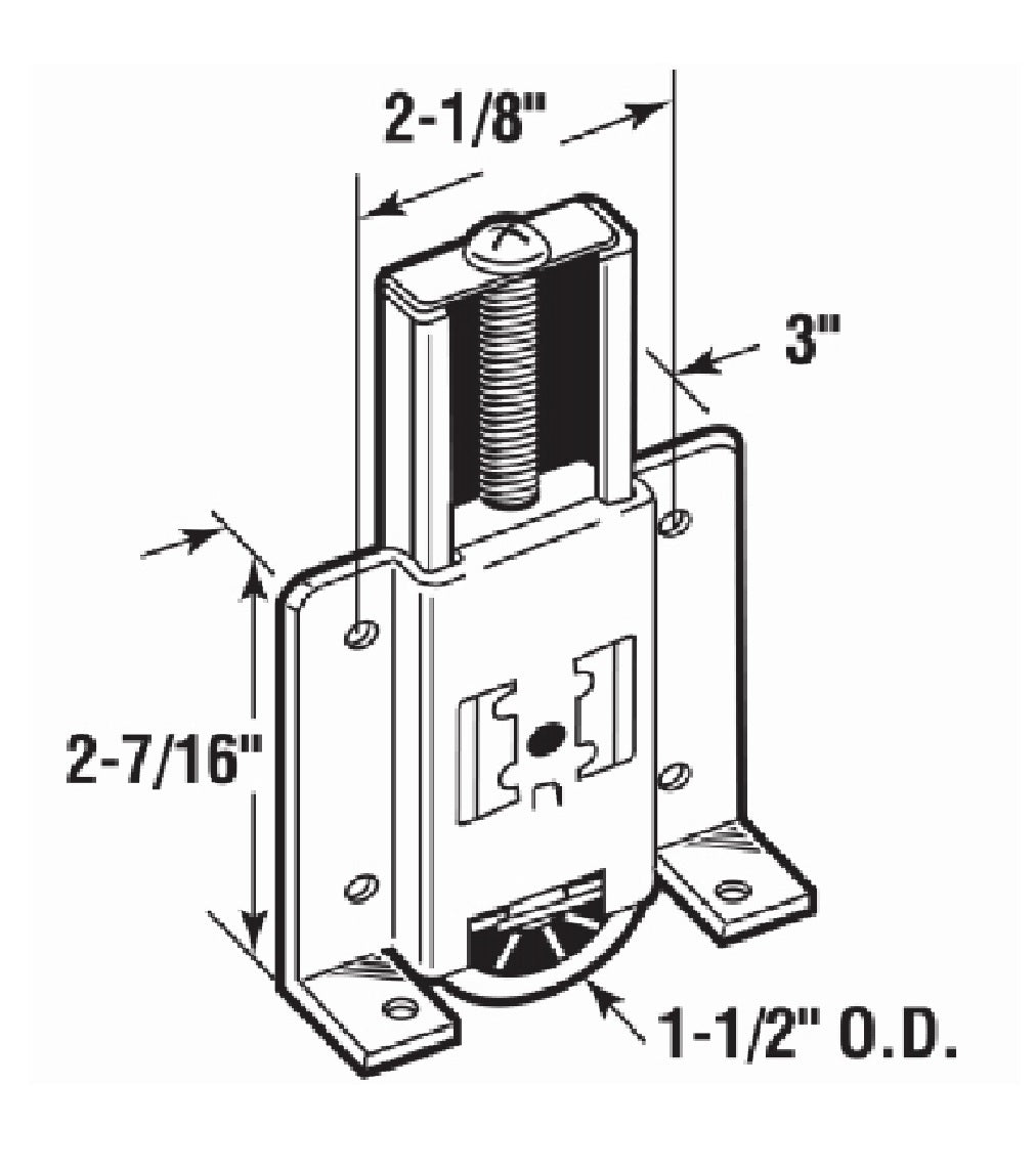 Prime Line N 6817 Cox Mirrored Door Roller, Steel