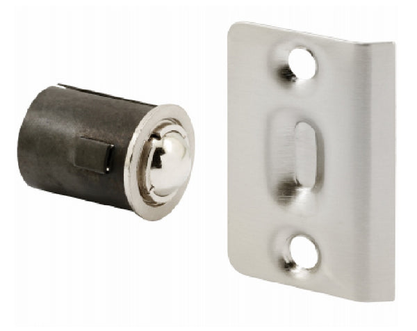 Prime Line N 7334 Drive-in Ball Catch with Strike, Satin Nickel