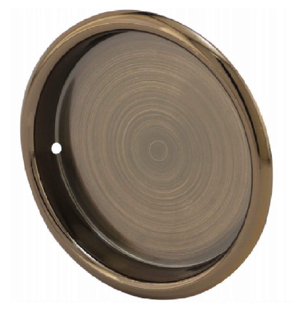 Prime Line N 6764 Inset Sliding Closet Door Pull Handle, Antique Brass