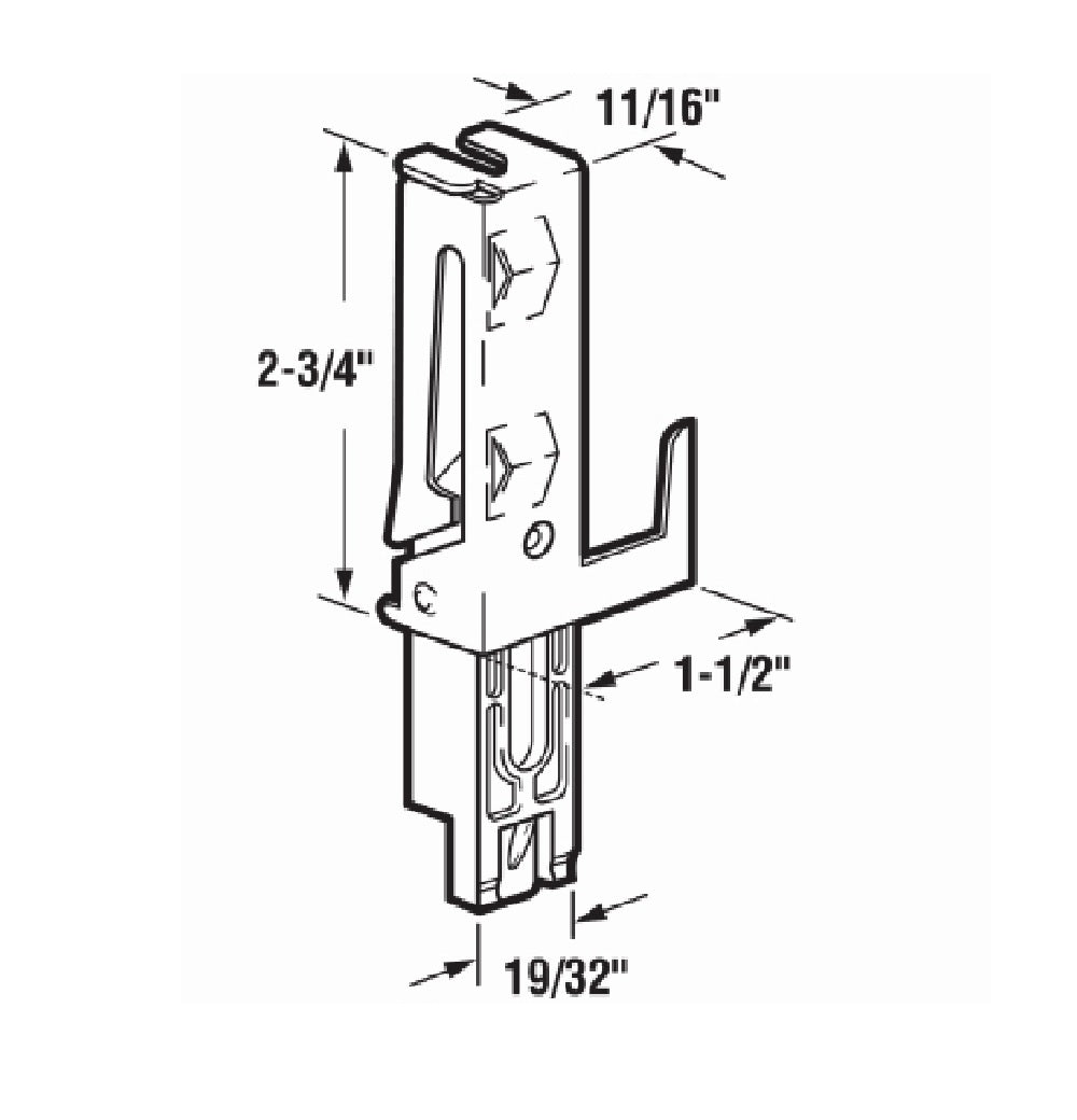 Prime Line N 6549 Panel Wardrobe Door Guide, Steel & Plastic