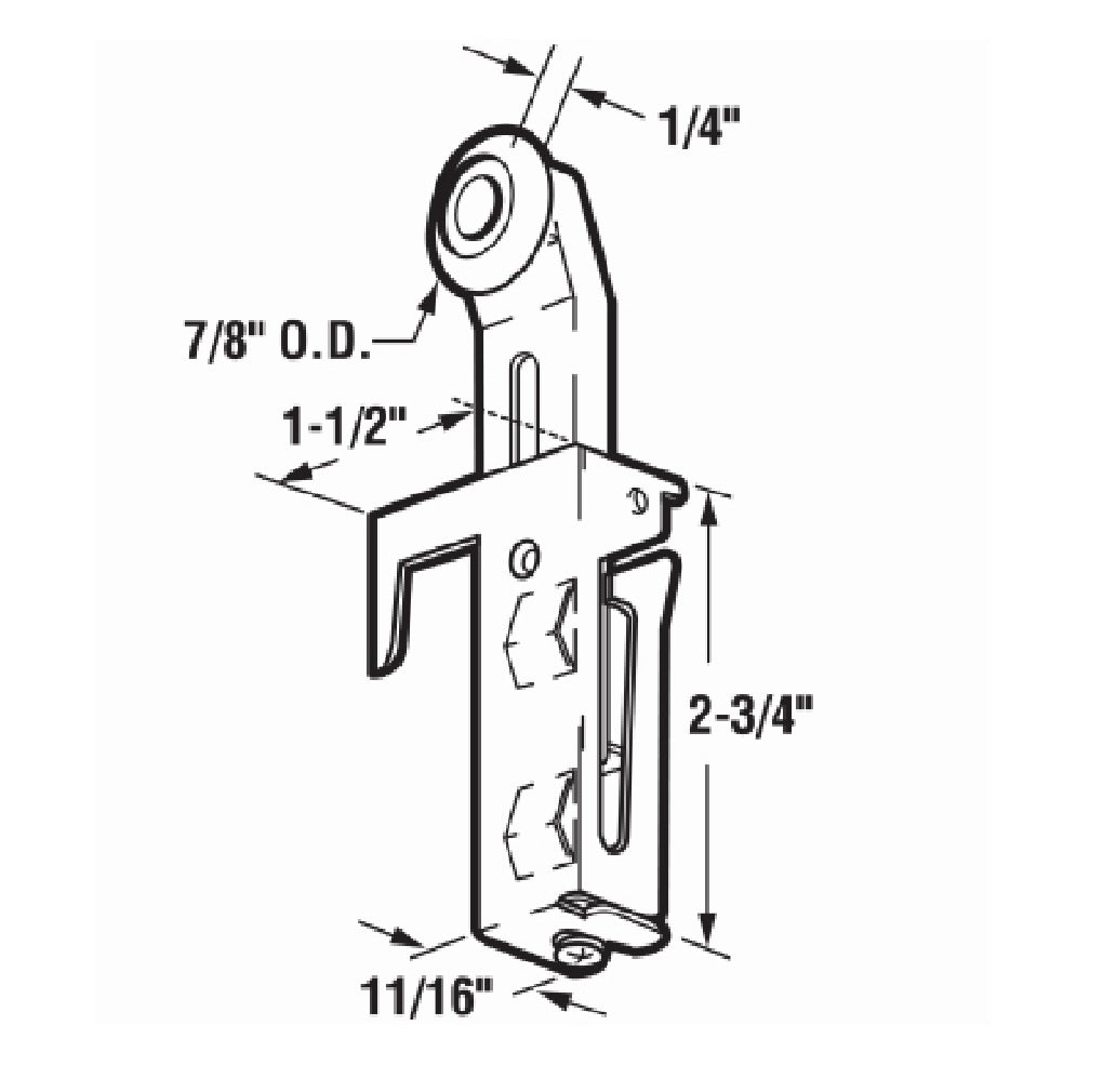 Prime-Line N 6548 Panel Wardrobe Door Roller Assembly, 7/8 Inch