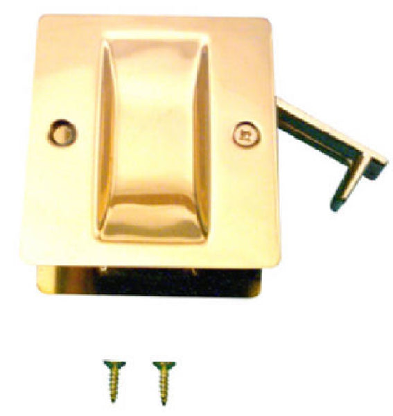 Prime-Line N 6770 Pocket Door Combination Pull, Solid Brass