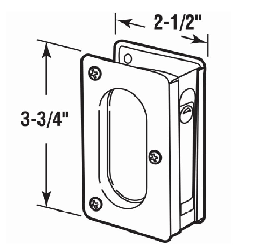 Prime-Line N 7361 Pocket Door Passage Pull, Polished Brass