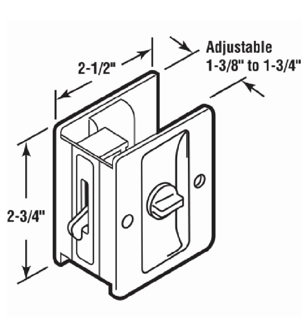 Prime Line N 7319 Pocket Door Privacy Lock and Pull, Bronze