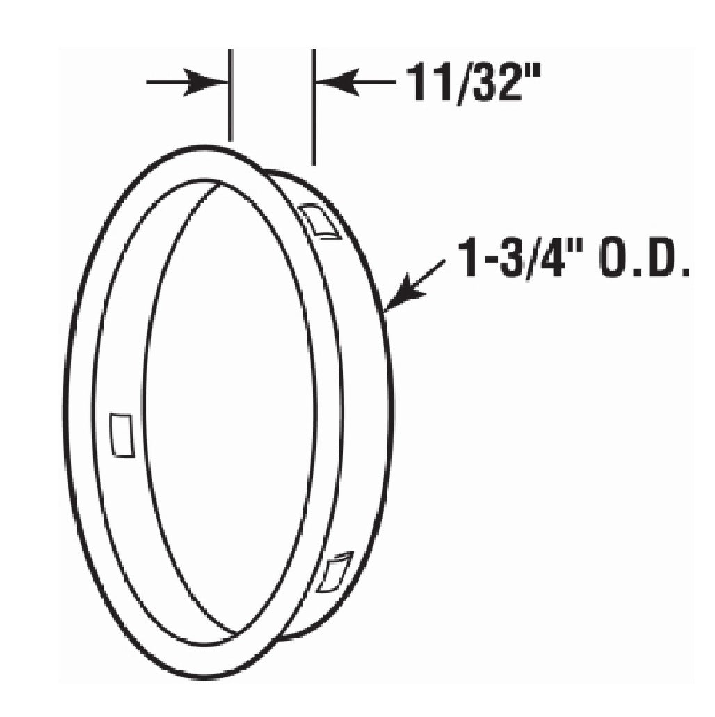 Prime Line N 6766 Round Sliding Door Pull, 1-3/4 Inch