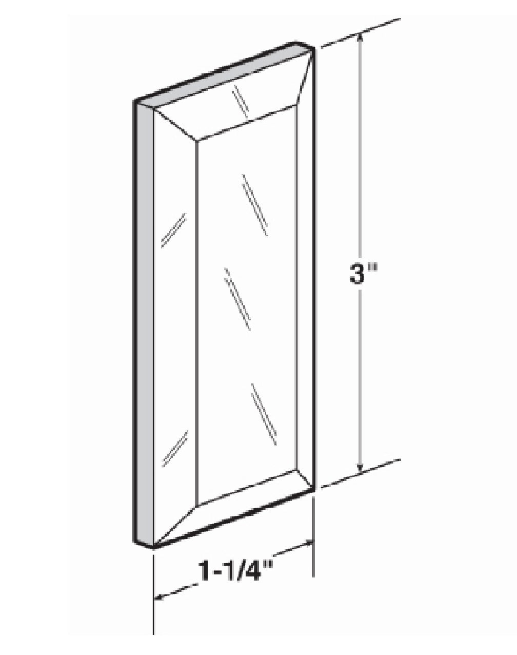 Prime Line N 6942 Sliding Door Pull with Self Adhesive, 3 Inch